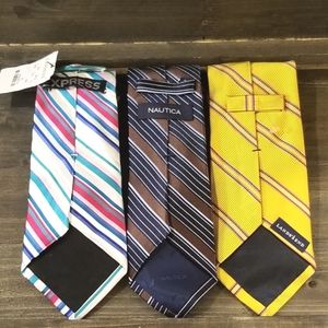 Bundle New. Nautica, Express, Lands End Silk Neckties
